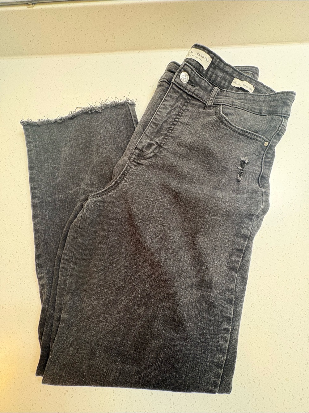 Social Standard by Sanctuary High Rise Crop Straight Black Jeans Size 10